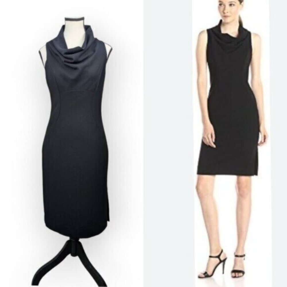 Milly Black Sleeveless Cowl Neck Dress Size 2 Women